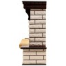Электрокамин RealFlame Country 26 AO античный дуб с очагом 3D Cassette 630 Black Panel