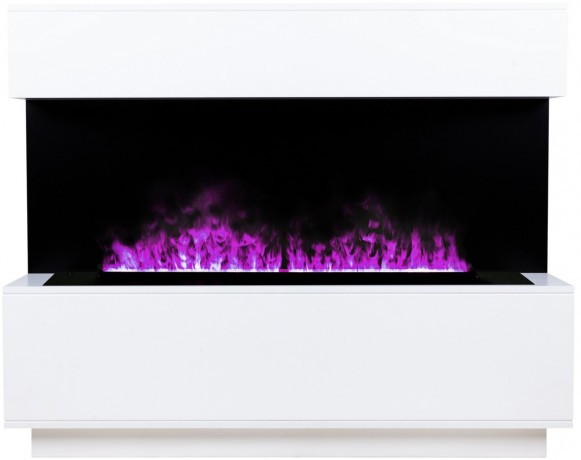 Электрокамин RealFlame Modern CST1000 WT белый с очагом 3D Cassette 1000 LED RGB