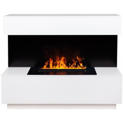 Электрокамин RealFlame Modern CST630 WT белый с очагом 3D Cassette 630 Black Panel