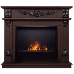 Электрокамин RealFlame Philadelphia 25,5/26 DN орех с очагом 3D Cassette 630 Black Panel