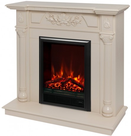 Электрокамин RealFlame Dacota WT белый дуб с очагом Eugene