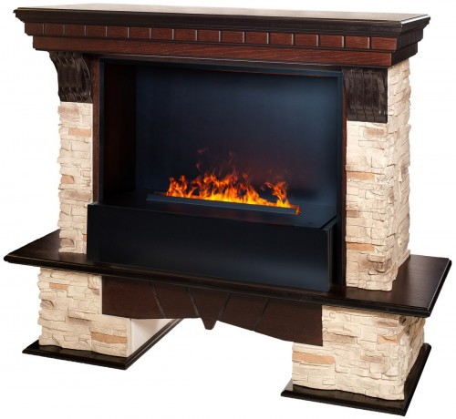 Электрокамин RealFlame Rockland AO античный дуб с очагом 3D Cassette 630 Black Panel