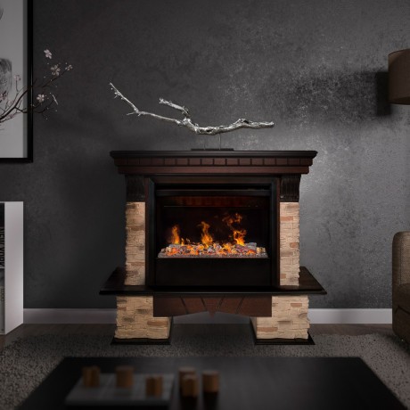 Электрокамин RealFlame Rockland AO античный дуб с очагом 3D Helios 26 SBG