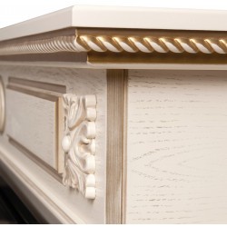 Электрокамин RealFlame Siena 42/BV WT белый дуб с золотой патиной с очагом Saphir 42