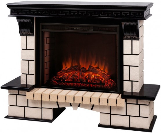 Электрокамин RealFlame Stone 26 AO античный дуб с очагом Epsilon 26 S IR