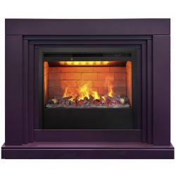 Электрокамин RealFlame Stanley 26 Plum сливовый с очагом 3D Helios 26