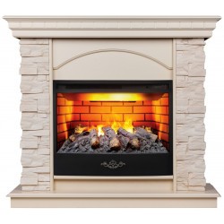 Электрокамин RealFlame Elford WT белый дуб с очагом 3D Firestar 25,5