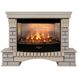 Электрокамин RealFlame Country 33/33W WT с очагом 3D Firestar 33