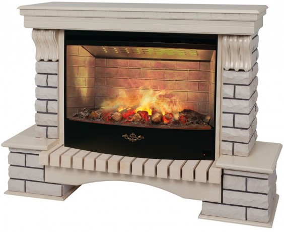 Электрокамин RealFlame Country 33/33W WT с очагом 3D Firestar 33