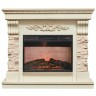 Электрокамин RealFlame Marseilles Luxe 24 WT белый дуб с золотой патиной с очагом Irvine 24
