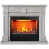 Электрокамин RealFlame Kellie 25,5/26 WT цвет белый камень с очагом 3D Helios 26