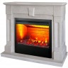 Электрокамин RealFlame Kellie 25,5/26 WT цвет белый камень с очагом 3D Helios 26
