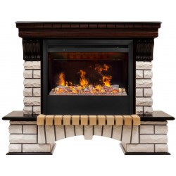 Электрокамин RealFlame Country 26 AO античный дуб с очагом 3D Helios 26 SBG