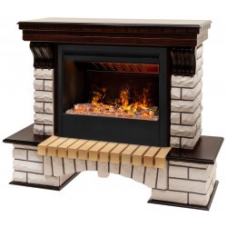 Электрокамин RealFlame Country 26 AO античный дуб с очагом 3D Helios 26 SBG