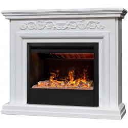 Электрокамин RealFlame Leticia 26 WT белый с очагом 3D Helios 26 SBG