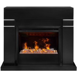 Электрокамин RealFlame Lindelse 26 BL черныйM черный с очагом 3D Helios 26 SBG