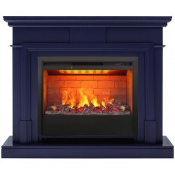 Электрокамин RealFlame Marco 25,5/26 NB индиго с очагом 3D Helios 26