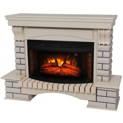 Электрокамин RealFlame Country 33/33W WT с очагом Firespace 33W S IR