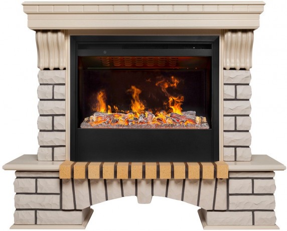 Электрокамин RealFlame Country 26 WT с очагом 3D Helios 26 SBG
