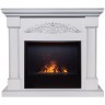 Электрокамин RealFlame Ofelia 26 WT дуб белый с серебряной патиной с очагом 3D Cassette 630 BLACK PANEL