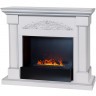 Электрокамин RealFlame Ofelia 26 WT дуб белый с серебряной патиной с очагом 3D Cassette 630 BLACK PANEL