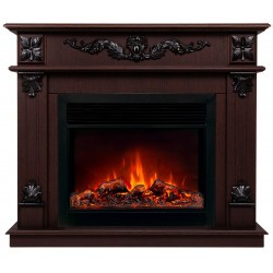 Электрокамин RealFlame Philadelphia 25,5/26 DN орех с очагом Moonblaze Black