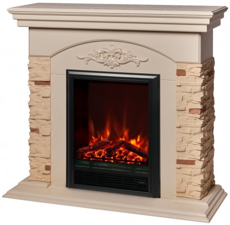 Электрокамин RealFlame Neapolis WT айвори с очагом Eugene