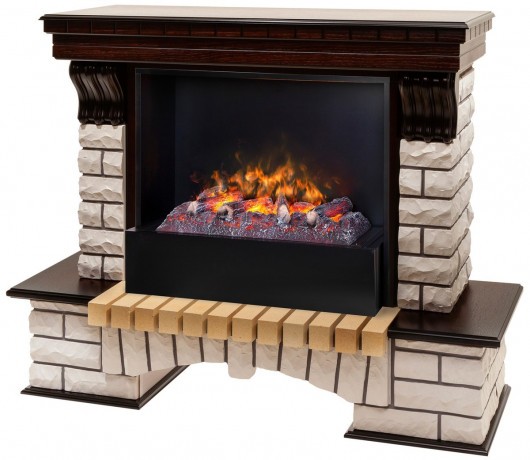 Электрокамин RealFlame Country 26 AO античный дуб с очагом 3D Cassette 630