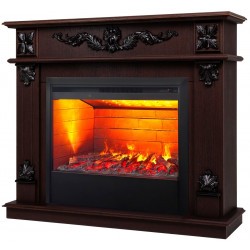 Электрокамин RealFlame Philadelphia 25,5/26 DN орех с очагом 3D Helios 26