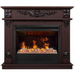 Электрокамин RealFlame Philadelphia 25,5/26 DN орех с очагом 3D Helios 26 SBG