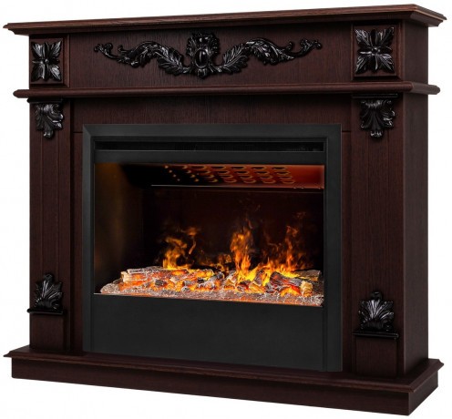 Электрокамин RealFlame Philadelphia 25,5/26 DN орех с очагом 3D Helios 26 SBG