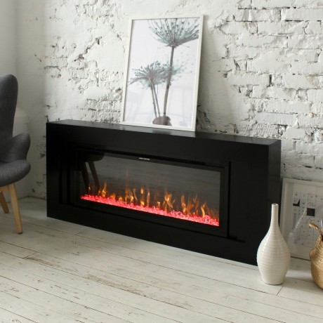 Электрокамин RealFlame Stockholm BLM черный с очагом Saphir 42