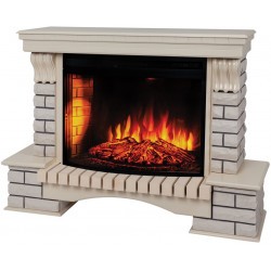 Электрокамин RealFlame Country 33/33W WT с очагом Firespace 33 S IR