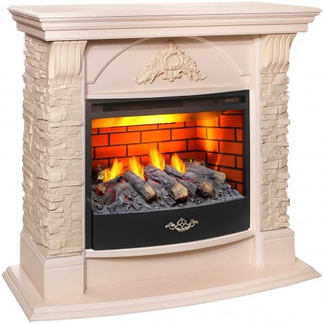 Электрокамин RealFlame Athena WT айвори с очагом 3D Firestar 25,5