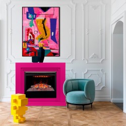 Электрокамин RealFlame Stanley 26 BARBIE PINK с очагом Helios 26 SBG