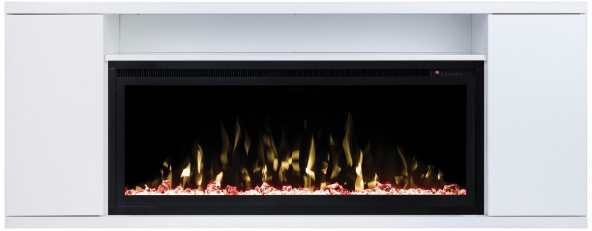 Электрокамин RealFlame Bergen 42/BV WT белый с очагом Saphir 42