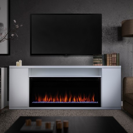 Электрокамин RealFlame Bergen 42/BV WT белый с очагом Saphir 42