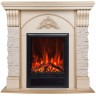 Электрокамин RealFlame Athena WT белый дуб с золотой патиной с очагом Eugene