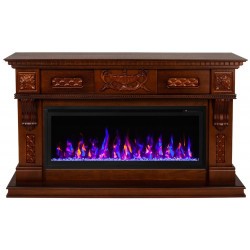 Электрокамин RealFlame Corsica 42/BV NT орех с очагом Saphir 42