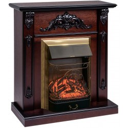 Электрокамин RealFlame Anita AO античный дуб с очагом Majestic Lux Brass